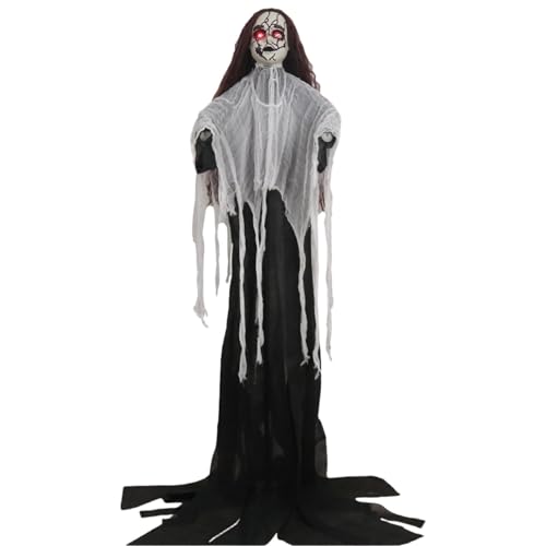 Animatronics Halloween Debout Ange Hanté Fantôme avec Voix T