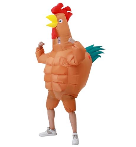 RHYTHMARTS Costume Poulet Gonflable Déguisement Poulet Gonfl