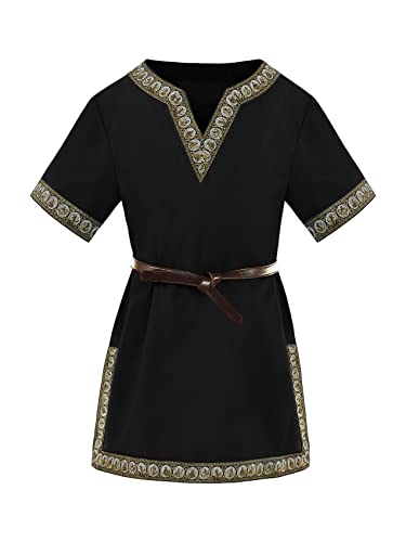 Haloumoning Haut médiéval pour garçons - T-shirts cosplay po