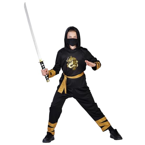 Costume Ninja Enfant Doré 6-8 ans