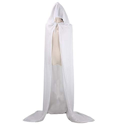 CHSYOO Cape Longue Blanche Avec Robe Pour Halloween Costume 