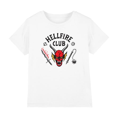 Stranger Things Hellfire Club T-Shirt Enfant, Gris Heather S