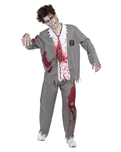 Funidelia Déguisement détudiant zombie pour homme, Inclus pa