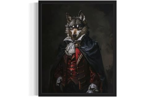 Poster mural loup vampire - Portraits danimaux hantés effray