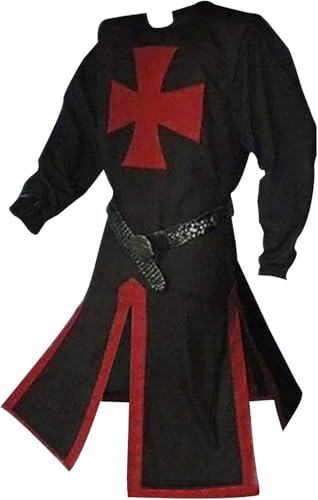 Feynman Costume de chevalier médiéval, templier, chevalier c