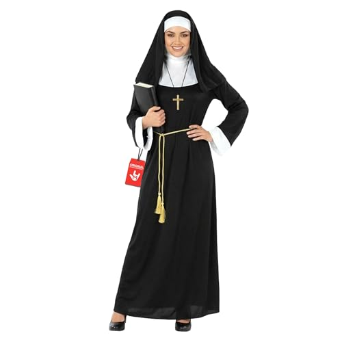 Morph Costume Nonne Femme, Tenue Nonne avec Voile, Déguiseme