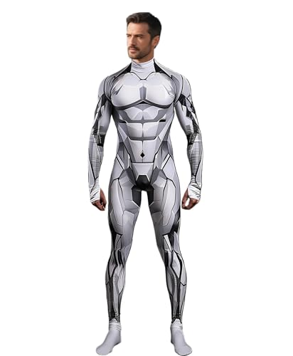 Koongso Costume dHalloween imprimé robot 3D pour homme - Com