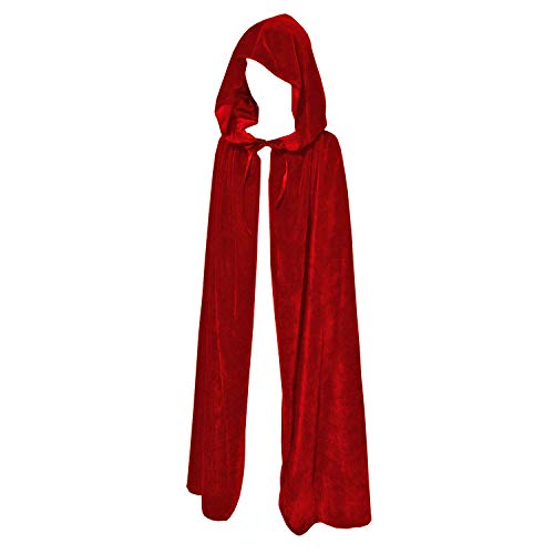 Cape médiévale velours enfant rouge