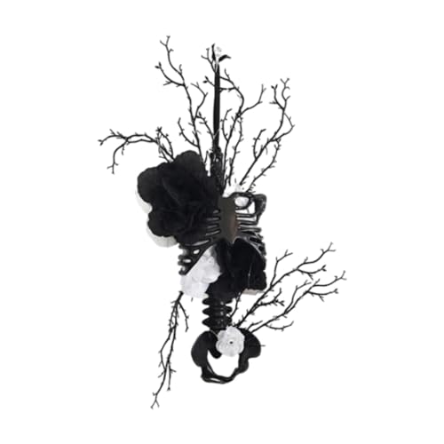 JunZheHub Décoration DHalloween : Torse de Squelette Fleuri 