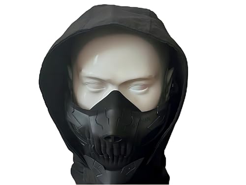 Demi-masque tactique squelette noir