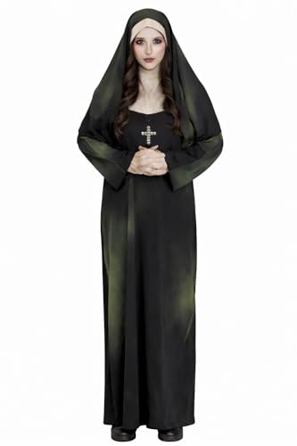 FUNWORLD Déguisement nonne possédée adulte - Noir - Taille u