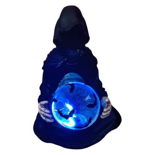The Death Gods Crystal Ball Halloween Grim Reaper Statue (gr