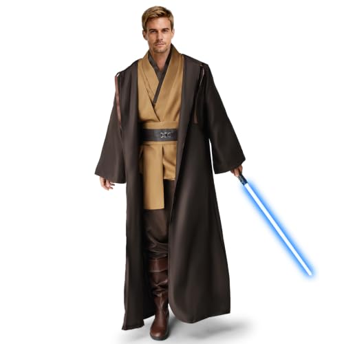 Beeoecm Déguisement jedi-Homme, Costume jedi-Adulte Robe jed