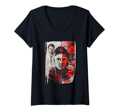 Femme Supernatural Dean Winchester Demon T-Shirt avec Col en