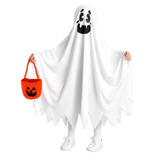 WSXQAZ Déguisement Fantôme Halloween Enfant, Cape dHalloween