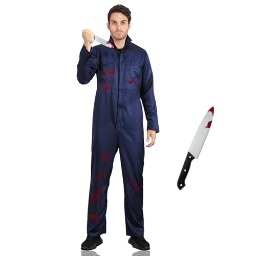 DUOLAM Costume dHalloween Michael Myers Adulte: 2pcs Ensembl