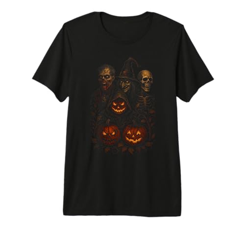 Squelette Effrayant de sorcière Effrayant pour Halloween T-S