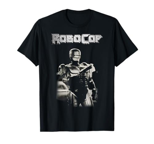 RoboCop Poster avec logo daction Noir et blanc T-Shirt