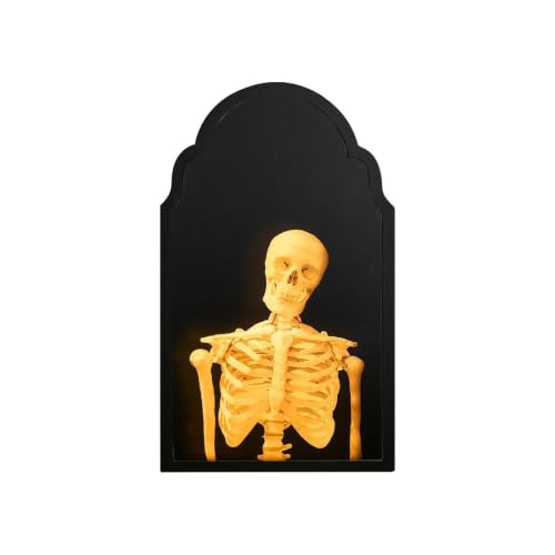 Generisch Miroir lumineux pour Halloween - Décoration squele