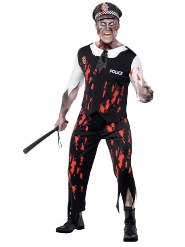 Smiffys Costume Policier zombie, avec haut, cravate, pièce l