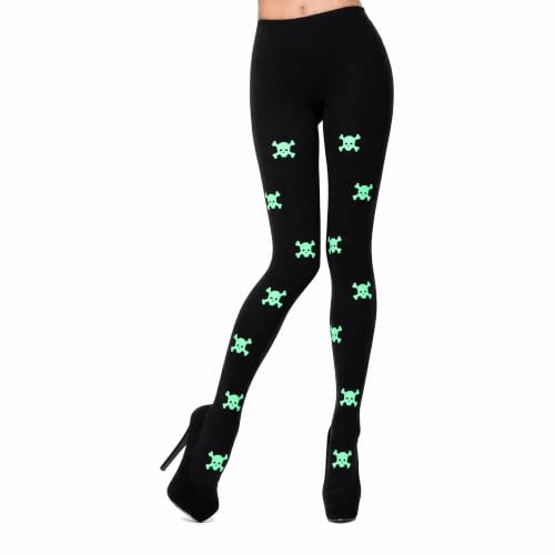Collants Halloween Femme Motif Araignée/Chauve-souris/Squele