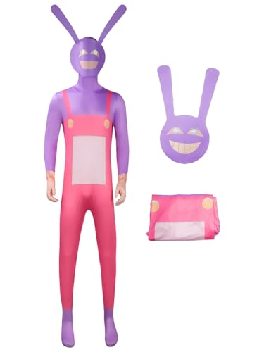 AYIMEIS Hommes Jax Cosplay Costume Set Jumpsuit et Masque Dé