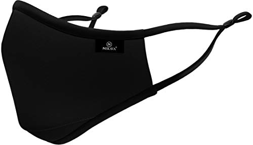 Masque Noir Coton Réglable Durable