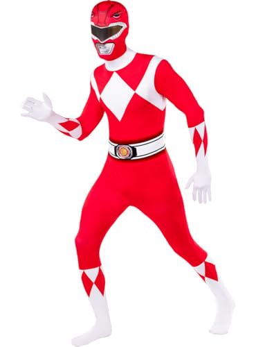 Funidelia Costume Power Ranger rouge seconde peau pour femme