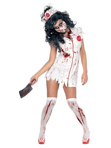Smiffys Costume infirmière zombie, avec robe, masqueet tiare