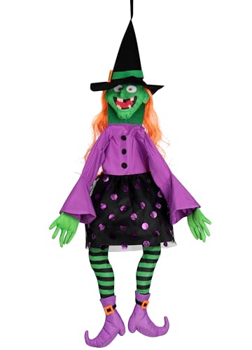 POPGIFTU Décoration Halloween Extérieure Sorcière - Manche à
