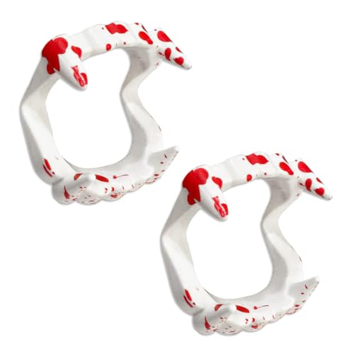 OIXYEY 2 Pièces Nouveau Style Avec Taches De Sang Et Dents D