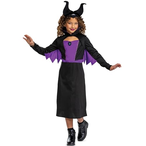 Disney Officiel Costume Malefique Fille avec Cornes, Déguise