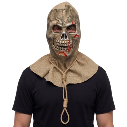 ZOYEPIN Masque dépouvantail sanglant à enfiler, accessoire i