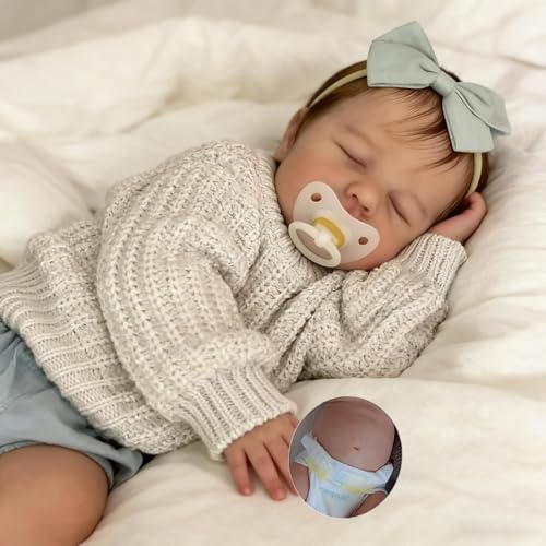 Anano Poupée Reborn Fille 50 Cm Poupée Réborn Realiste Bébé 