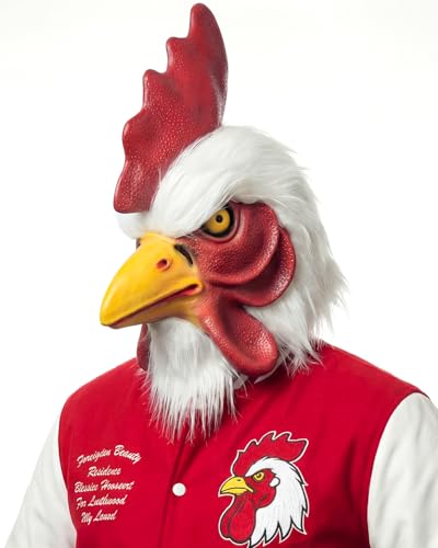 shayulajiao Masque de coq pour adulte - Tête de poulet réali