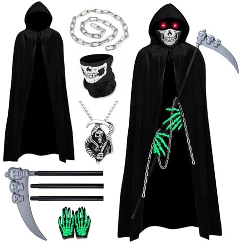 YADODO Deguisement Faucheuse Adulte Enfant Halloween Costume