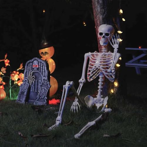 Sophrelle Squelette dhalloween 2 pcs Blanc 85 cm PVC,Décorat