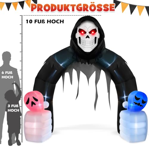 Danxilu Arche Gonflable Halloween Décoration 3 m Faucheuse a