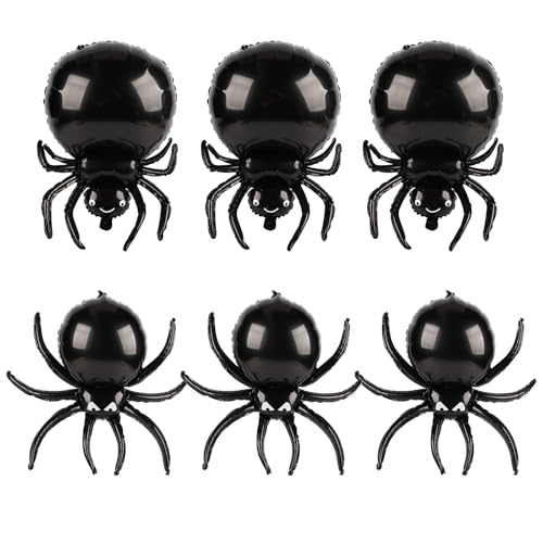 Ballons en aluminium araignée pour Halloween, 6 grands Ballo
