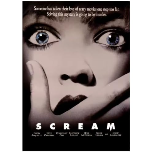 PHVRLG Poster Vintage Du Film Scream Tableau Sur Toile Décor