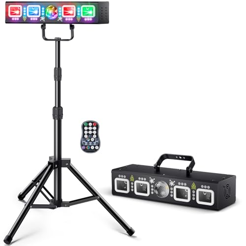 KeoBin Jeux de Lumiere avec 160CM Trépied, Lumière Disco DJ
