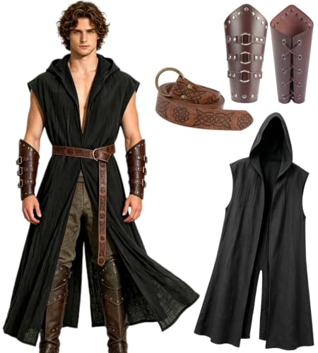 kasahara Costume Médiéval Homme Femme Tunique Coton Sans Man