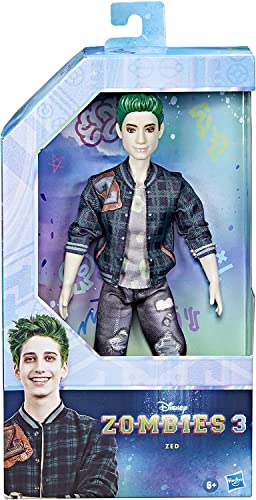 Disney Zombies 3 Zed Fashion Poupée Zombie avec Cheveux Vert