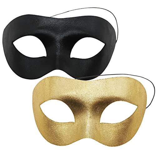 2 Pièces Masque Carnaval et Halloween, Masque Noir et Véniti