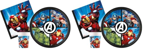 Ciao Kit Vaisselle de Fête Marvel Avengers Evergreen pour 8