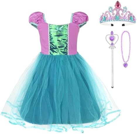 BSBUY Deguisement Robe Petite Sirene Ariel, Costume Princess