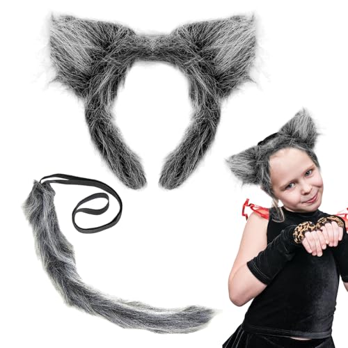 Ensemble Costume Loup Gris Enfant Adulte
