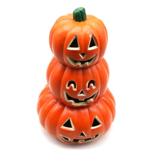 ZoraYorce Lampe citrouille empilée à 3 étages pour Halloween