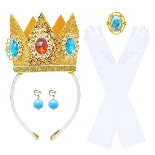 SAIIURV 4 Pièces Princesse Peach Accessoires de Costume, Pri