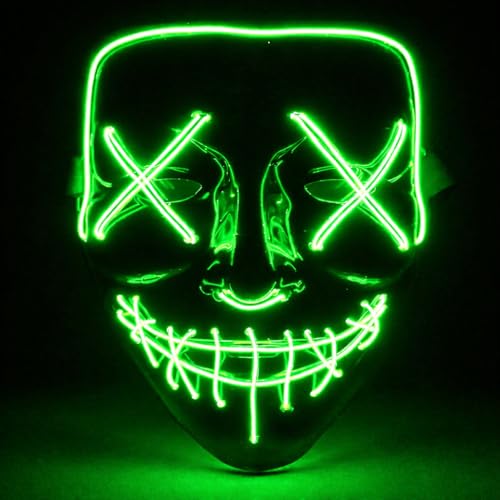 TK Gruppe Timo Klingler Masque dhorreur à LED Vert - comme d